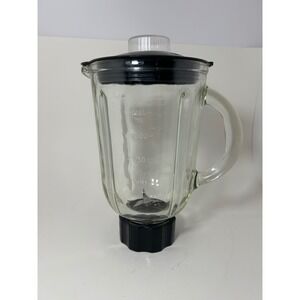 Replacement 48oz 6-Cup Glass Blender Jar Pitcher with Lid and Blade Assembly